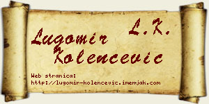 Lugomir Kolenčević vizit kartica